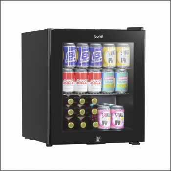 Sealey DH12 Baridi Mini Tabletop Beer & Drinks Fridge 50L Capacity - Black