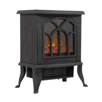 Sealey DH121 Baridi Electric Stove Heater Fireplace with LED Log Flame Effect 1800W – Black
