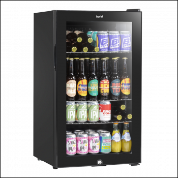 Sealey DH13 Baridi Wine, Beer & Drinks Fridge 85L Capacity - Black