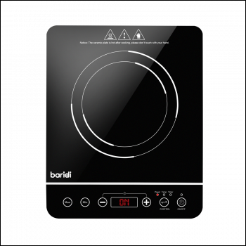Sealey DH145 Baridi Portable Induction Hob with 1 Cooking Zone 29 x 35.5 x 7cm - Black
