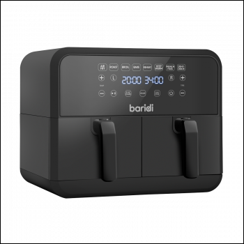 Sealey DH172 Baridi Dual Zone Air Fryer with 8 Preset Functions 8L Capacity