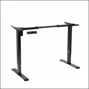 Sealey DH18 Dellonda Single Motor Ultra-Quiet Adjustable-Height Desk Frame with Digital Control Panel 70kg Capacity - Black