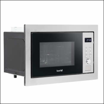Sealey DH197 Baridi Integrated Microwave Oven with Grill 25L Capacity 900W - Stainless Steel