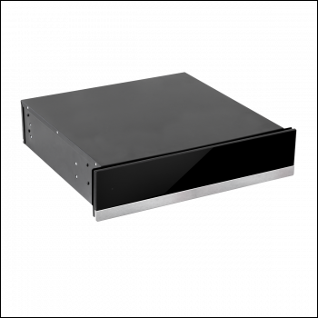 Sealey DH202 Baridi Integrated Warming Drawer 60cm - Black/Stainless Steel