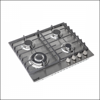 Sealey DH225 Baridi Gas Hob with 4 Cooking Zones 60cm - Stainless Steel