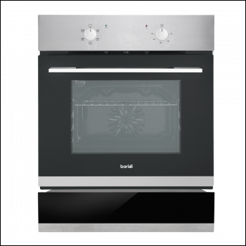 Sealey DH233 Baridi Integrated Fan-Assisted Electric Oven 60cm 55L Capacity with Warming Drawer - Black/Stainless Steel