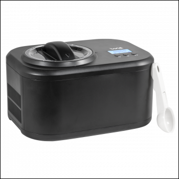 Sealey DH238 Baridi Automatic Churning Ice Cream Machine 1L Capacity - Black