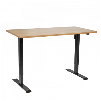 Sealey DH242 Dellonda Single Motor Ultra-Quiet Adjustable-Height Electric Sit/Stand Desk - Oak Desktop