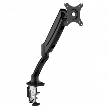 Sealey DH24 Dellonda Adjustable Single Monitor Arm with 360° Rotation - Black