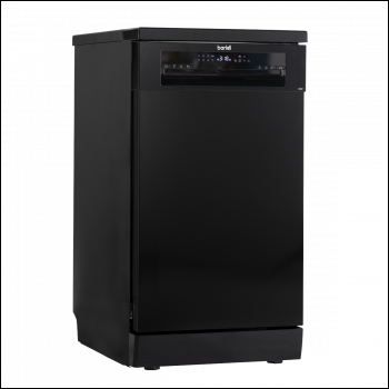 Sealey DH267 Baridi Slimline Freestanding Dishwasher 45cm Wide 10 Place Settings - Black