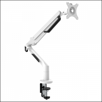 Sealey DH26 Dellonda Adjustable Single Monitor Arm with 360° Rotation - White