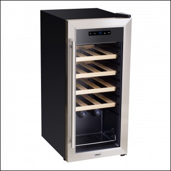 Sealey DH29 Baridi 18 Bottle Wine Fridge & Cooler - Stainless Steel