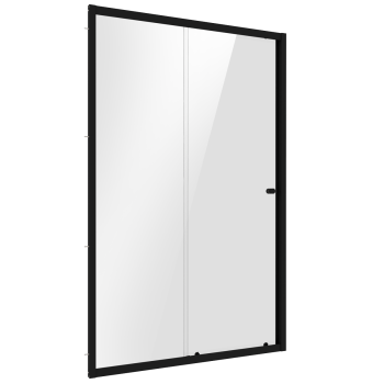 Sealey DH293 Sliding Shower Door 1000 x 1850mm, 6mm Tempered Glass, Reversible - Black