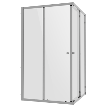 Sealey DH300 Corner Shower Entry Enclosure 1000 x 800 x 1850mm with 6mm Tempered Glass - Chrome