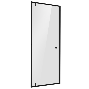 Sealey DH307 Hinged Shower Door 800 x 1850mm, 6mm Tempered Glass, Reversible - Black