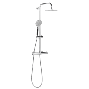 Sealey DH314 Thermostatic Shower Mixer Set, 20cm Round Head, Adjustable Rail - Chrome