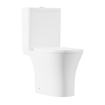 Sealey DH332 Baridi Close-Coupled Toilet with Soft Close Seat, Dual Flush Cistern & Rimless Flush – White
