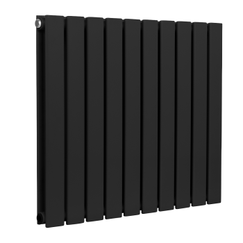 Sealey DH345 Baridi Horizontal Radiator Contemporary Double Flat Panel Design 600 x 700mm – Black