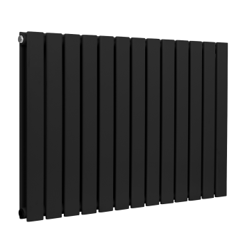 Sealey DH346 Baridi Horizontal Radiator Contemporary Double Flat Panel Design 600 x 910mm – Black