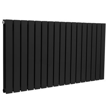 Sealey DH347 Baridi Horizontal Radiator Contemporary Double Flat Panel Design 600 x 1190mm – Black