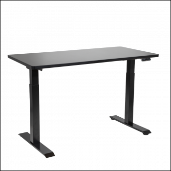 Sealey DH34 Dellonda Black Electric Height Adjustable Standing Desk, 1400 x 700mm Dual Motor 100kg