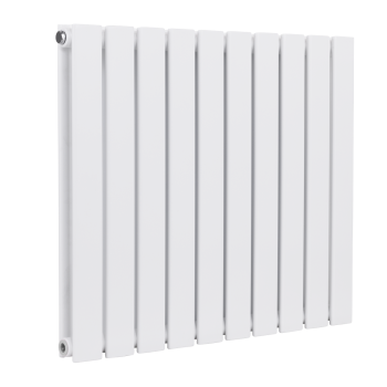 Sealey DH350 Baridi Horizontal Radiator Contemporary Double Flat Panel Design 600 x 700mm - White