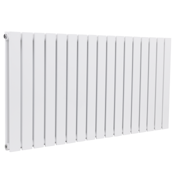 Sealey DH352 Baridi Horizontal Radiator Contemporary Double Flat Panel Design 600 x 1190mm – White