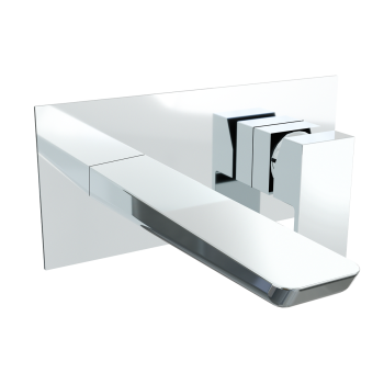 Sealey DH396 Baridi Wall Mounting Basin Mixer Tap, Square - Chrome