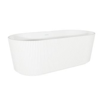 Sealey DH419 Baridi Double-Ended Fluted Design Bath with Slim Rim 150cm – Gloss White