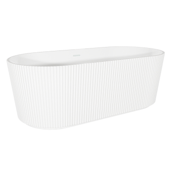 Sealey DH420 Baridi Double-Ended Fluted Design Bath with Slim Rim 168cm – Gloss White