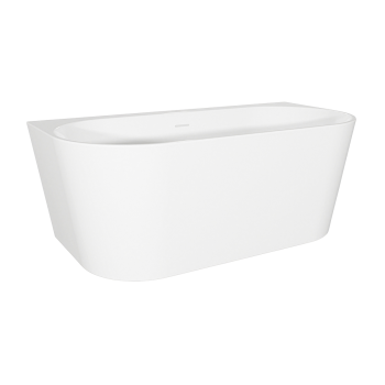 Sealey DH421 Baridi Back-to-Wall Slim Rim Bath with Overflow System 150cm – Gloss White