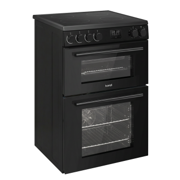 Sealey DH429 Baridi 60cm Freestanding Cooker with 99L Double Cavity & Ceramic Hob - Black