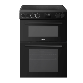 Sealey DH429 Baridi 60cm Freestanding Cooker with 99L Double Cavity & Ceramic Hob - Black