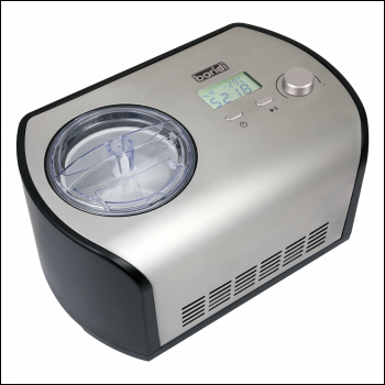 Sealey DH51 Baridi Ice Cream Maker with Fast Freeze 1.2L Capacity - Stainless Steel
