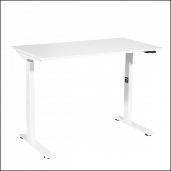 Sealey DH56 Dellonda Single Motor Ultra-Quiet Adjustable-Height Electric Sit/Stand Desk - White Desktop