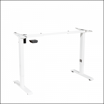 Sealey DH64 Dellonda Single Motor Ultra-Quiet Adjustable-Height Desk Frame 70kg Capacity - White