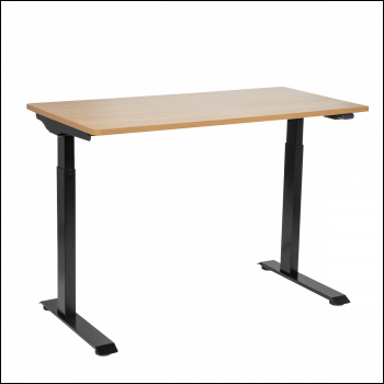 Sealey DH66 Dellonda Single Motor Ultra-Quiet Adjustable-Height Electric Sit/Stand Desk - Oak Desktop