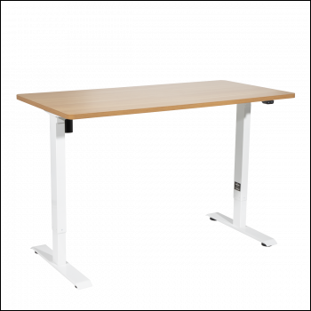 Sealey DH68 Dellonda Single Motor Ultra-Quiet Adjustable-Height Electric Sit/Stand Desk - Oak Desktop