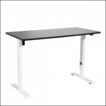 Sealey DH69 Dellonda Single Motor Ultra-Quiet Adjustable-Height Electric Sit/Stand Desk - Black Desktop