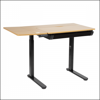 Sealey DH71 Dellonda Single Motor Ultra-Quiet Electric Adjustable Drawing Table with 40° Tilt, Drawer & Side Table