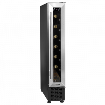 Sealey DH77 Baridi Extra-Slim 7 Bottle Wine Fridge & Cooler 15cm - Stainless Steel
