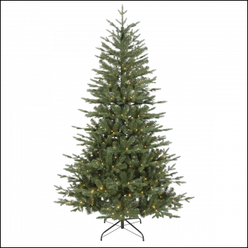 Sealey DH81 Dellonda Pre-Lit Hinged Christmas Tree with 270 Warm White LED Lights 6ft(180cm)