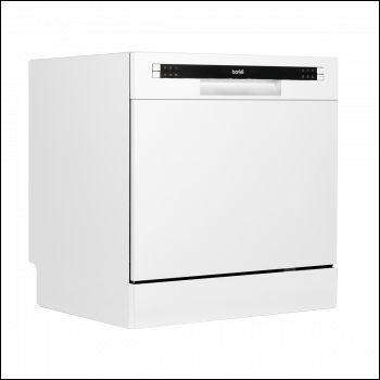 Sealey DH86 Baridi Tabletop Dishwasher 8 Place Settings 8L Capacity - White