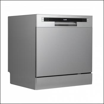 Sealey DH87 Baridi Tabletop Dishwasher 8 Place Settings 8L Capacity - Silver