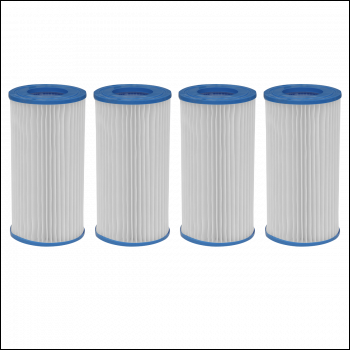 Sealey DL113 Dellonda Swimming Pool Filter Cartridge - Pack of 4