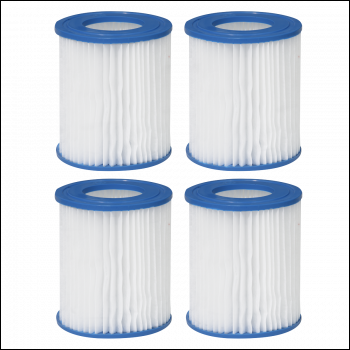 Sealey DL116 Dellonda Swimming Pool Filter Cartridge - Pack of 4