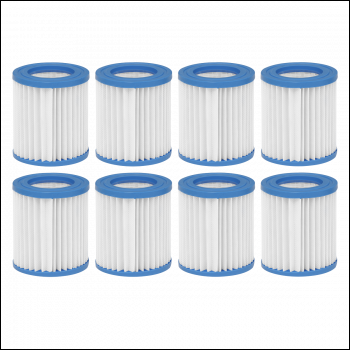 Sealey DL117 Dellonda Swimming Pool Filter Cartridge - Pack of 8