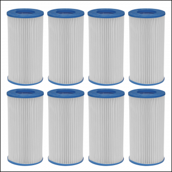 Sealey DL119 Dellonda Swimming Pool Filter Cartridge - Pack of 8