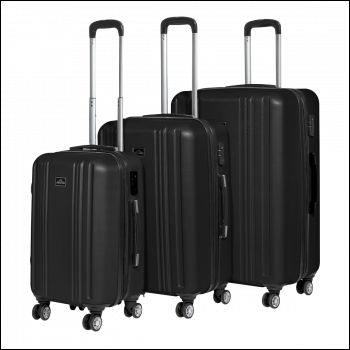 Sealey DL11 Dellonda Lightweight ABS Luggage Set with TSA Lock - Black