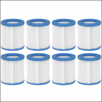 Sealey DL122 Dellonda Swimming Pool Filter Cartridge - Pack of 8